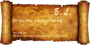 Broczky Leopoldina névjegykártya