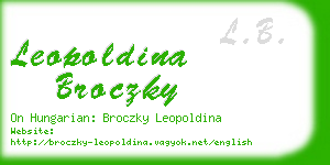 leopoldina broczky business card